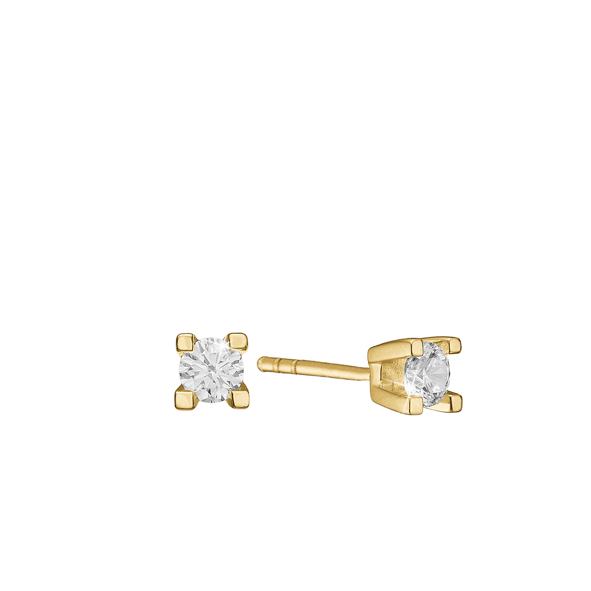 Aagaard Eternity Ørestikker 14 Karat Guld Med 2x0,15ct W/SI Diamant