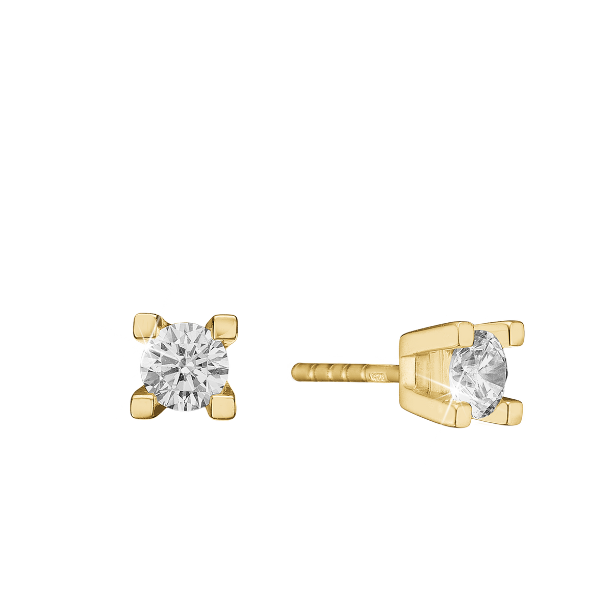 Aagaard Eternity Ørestikker 14 Karat Guld Med 2x0,50ct W/SI Diamant