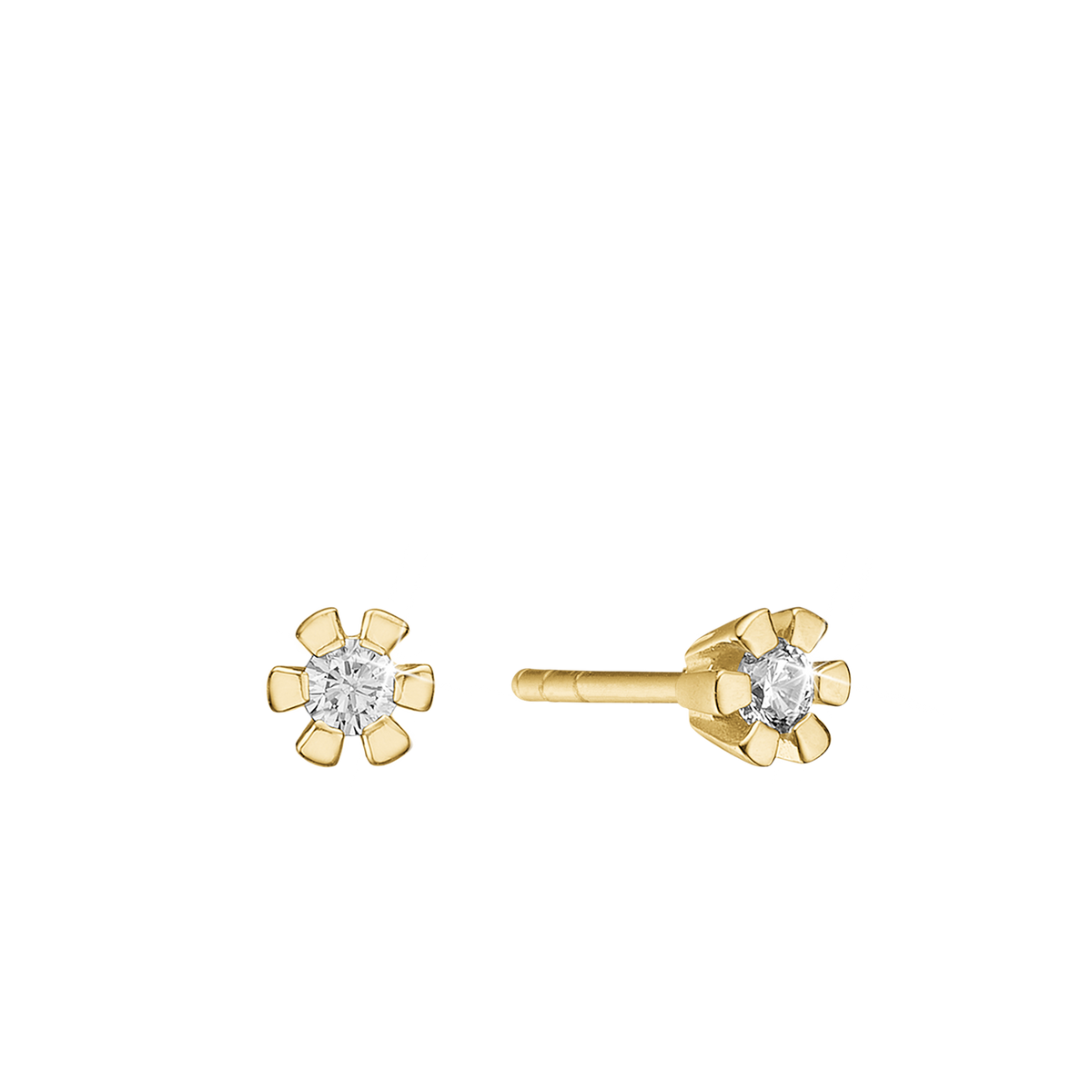 Aagaard Eternity Ørestikker 14 Karat Guld Med 2x0,30ct W/SI Diamant