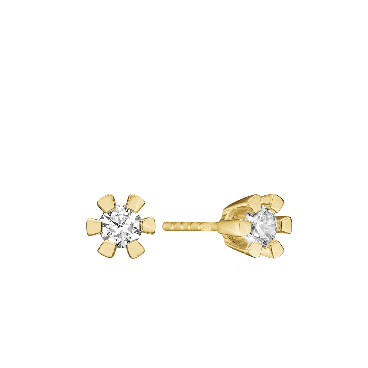 Aagaard Eternity Ørestikker 14 Karat Guld Med 2x0,50ct W/SI Diamant