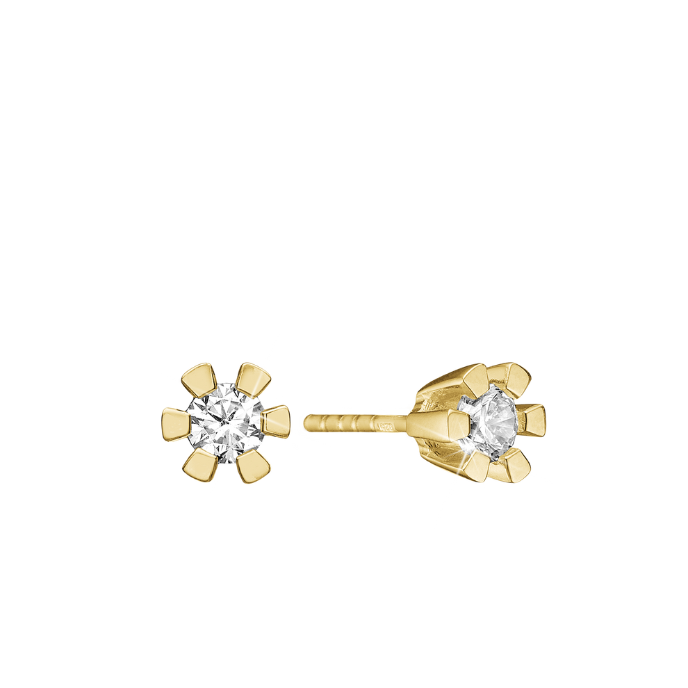 Aagaard - ETERNITY 14KT GULD ØRESTIK 2X0,50CT WSI 6/GRAB