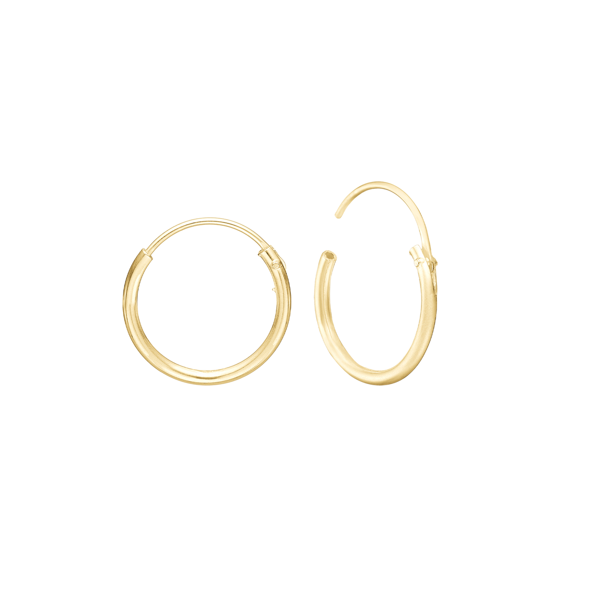 Aagaard Creoler 8 Karat Guld Diameter 14,5 mm Med Vippelås Tråd 1,2 mm