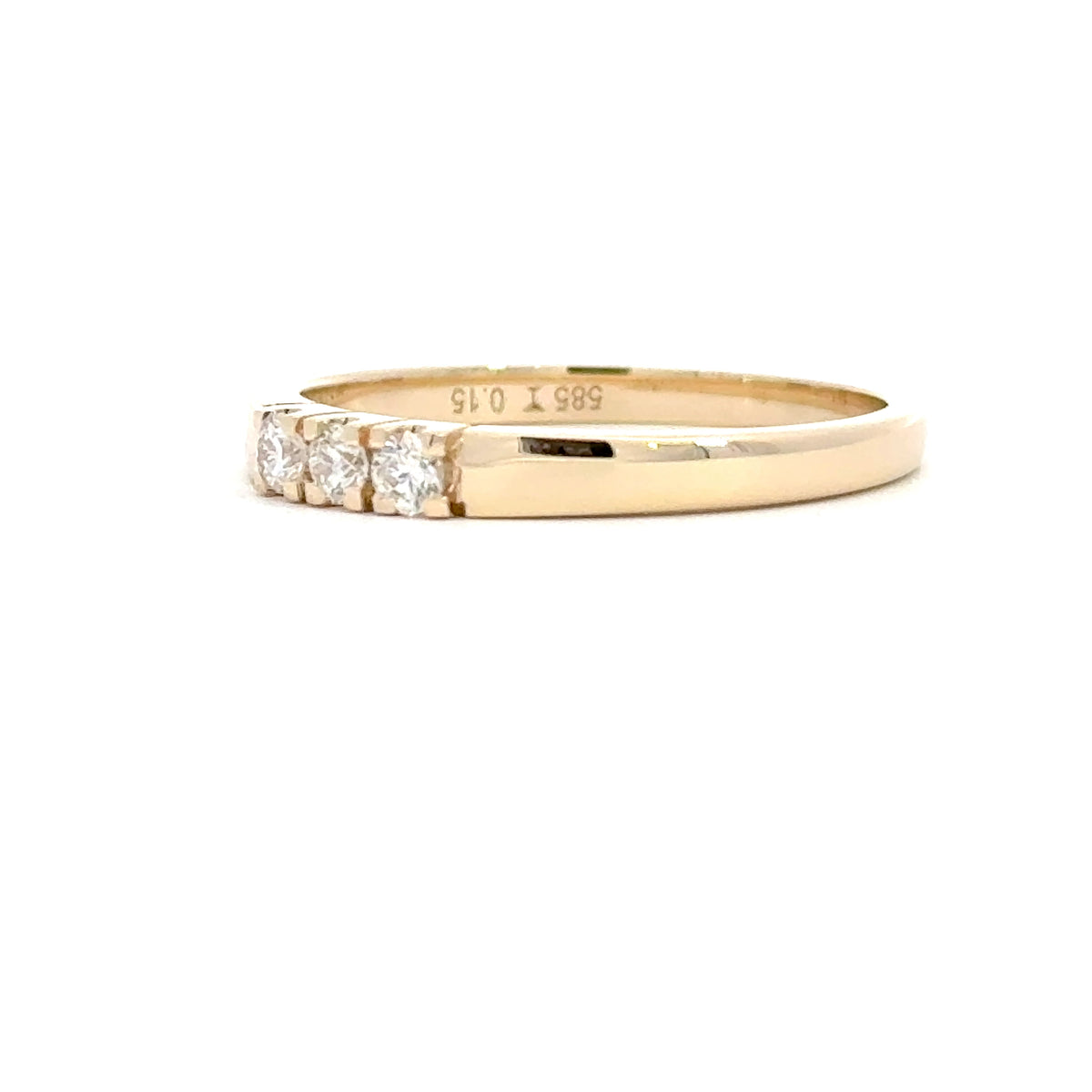 14 kt. Guld alliance ring med 3 x 005ct  tw/si - Model: 40-22636