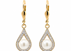 14 kt. Guld ørehænger med diamant 0,22 ct tw/si - Model: 10-22179