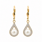 14 kt. Guld ørehænger med diamant 0,22 ct tw/si - Model: 10-22179