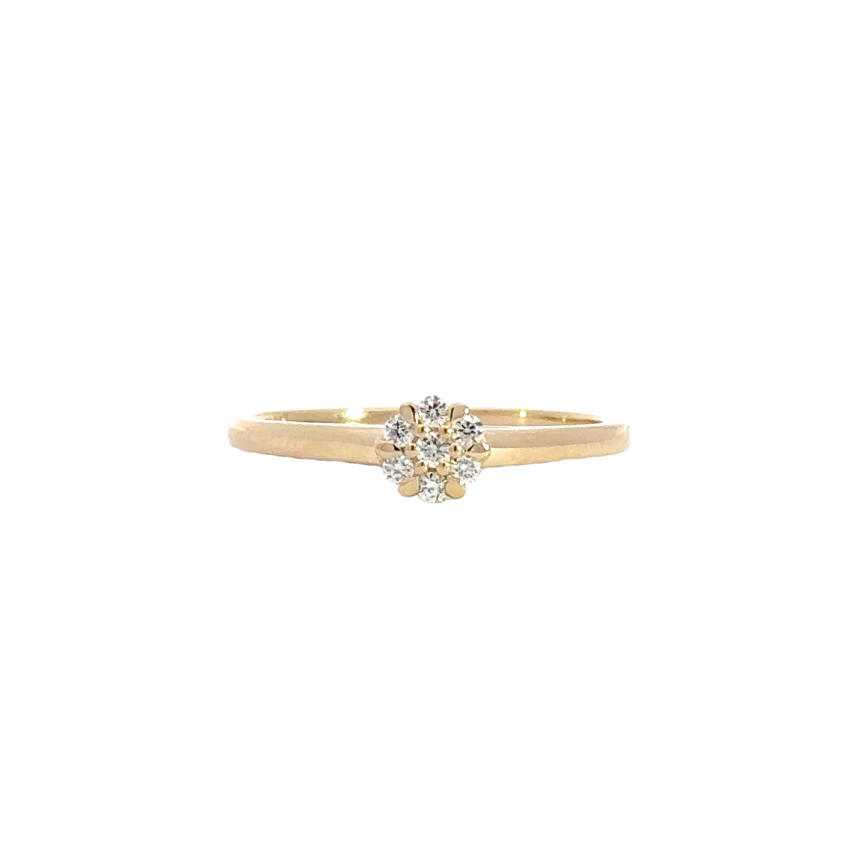14 kt. Guld diamant ring med ialt.: 0,10ct w/si - 40-22618