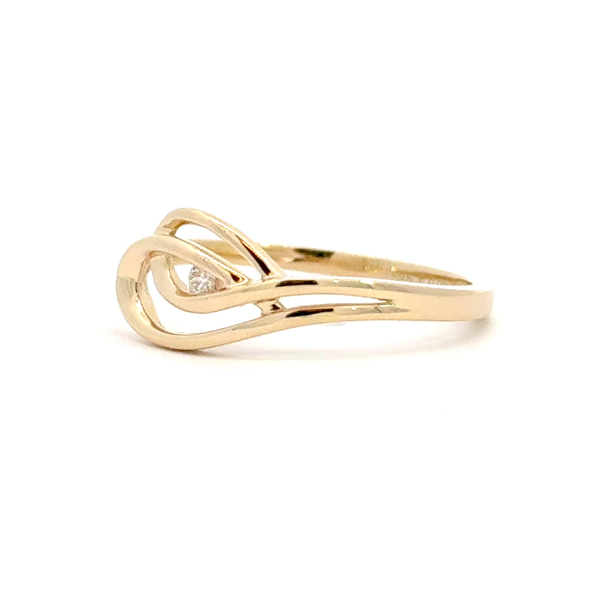 14 kt. guld diamantring med diamant, 0,025ct tw/si - Model: 40-22627