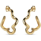 Enamel - Forgyldt Curly Hoops  - Model: E312G