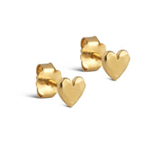 Enamel - Forgyldt Heart ørestik - Model: E373GM