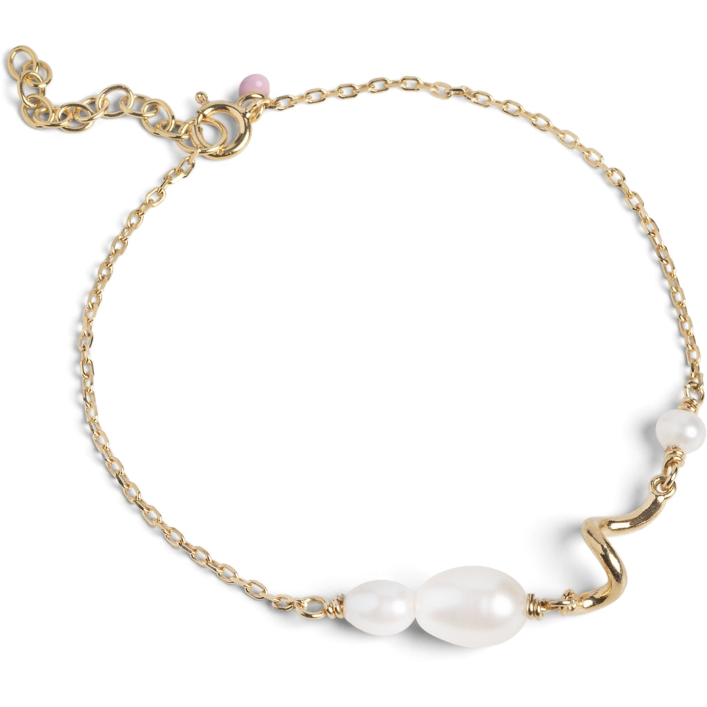 Enamel - Forgyldt Pealie Twist armbånd - Model: B113G