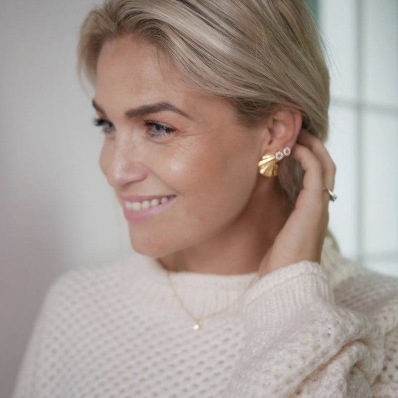 Enamel - Forgyldt WAVE ørestik - Model: E70GM