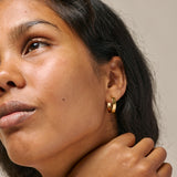 Enamel - Forgyldt SANDRA hoops - Model: E392G