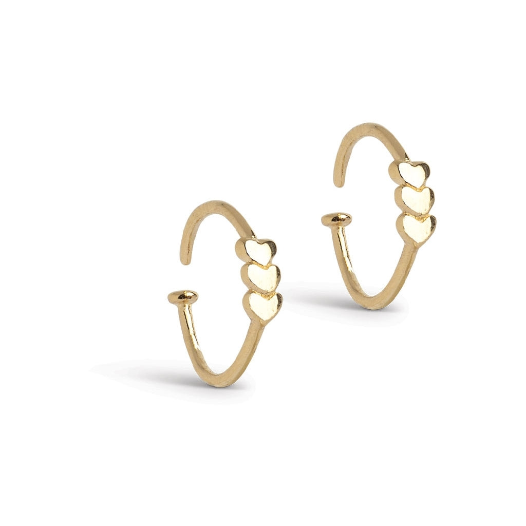 Enamel - Twistie Love, øreringe, sølv forgyldt - Model: E449G
