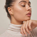 Enamel - BELLE Hoops, forgyldt med Grass Green  - Model: E245GM-grassgreen
