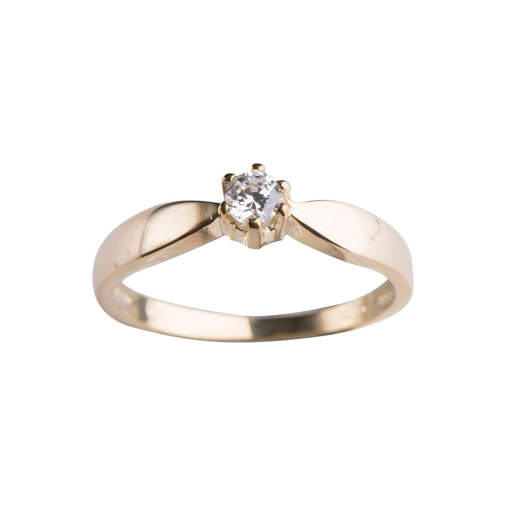 Siersbøl 8kt. guldring m/cz