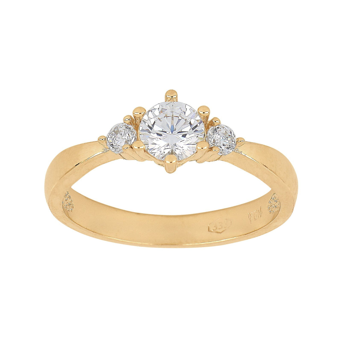 Siersbøl 8 kt. guldring m/cz