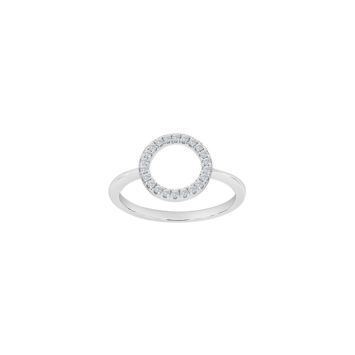Joanli Nor - ANNANOR - Ring i rhodineret sølv med zirkoner, 10 mm