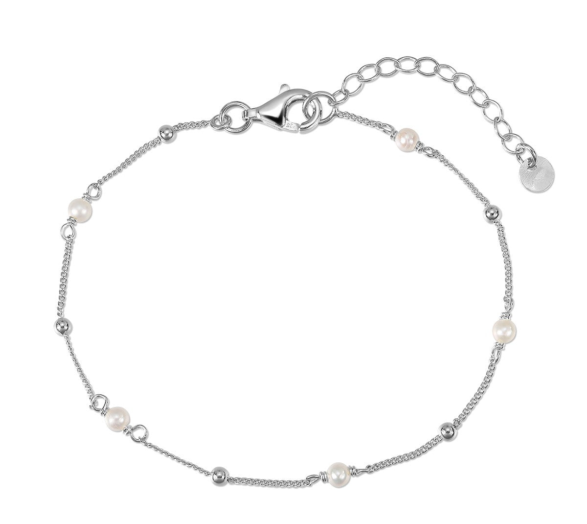 L&G Armbånd i rhodineret sølv med ferskvandsperler - model 106392-P