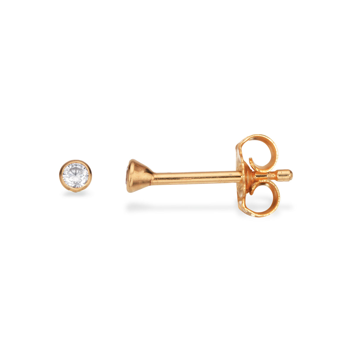 Scrouples - Ørepynt syn.zir. 2 mm. 8 kt. - Model: 112013