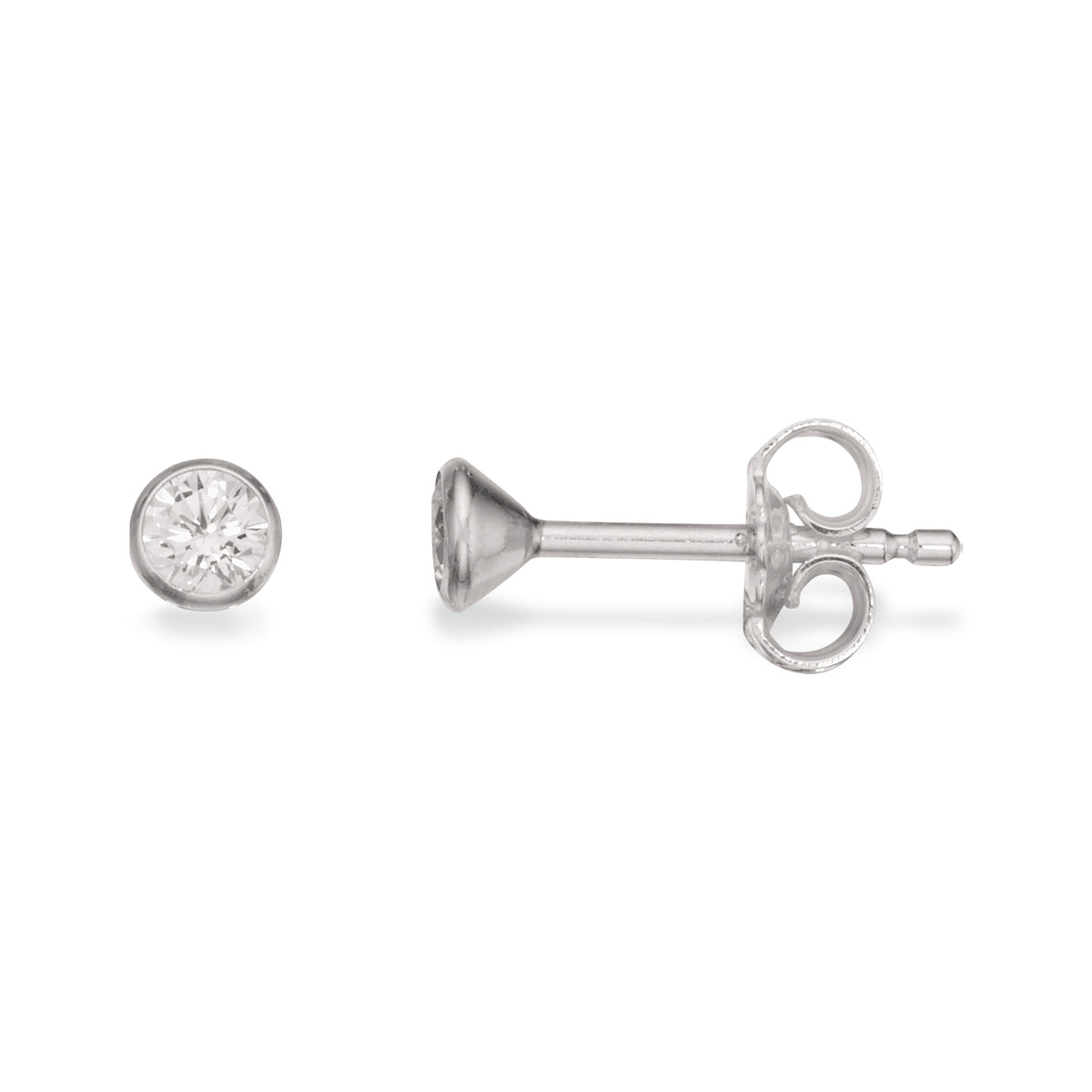 Scrouples - Ørepynt, sølv 3,0mm hv. zirkon - Modelnr: 112032