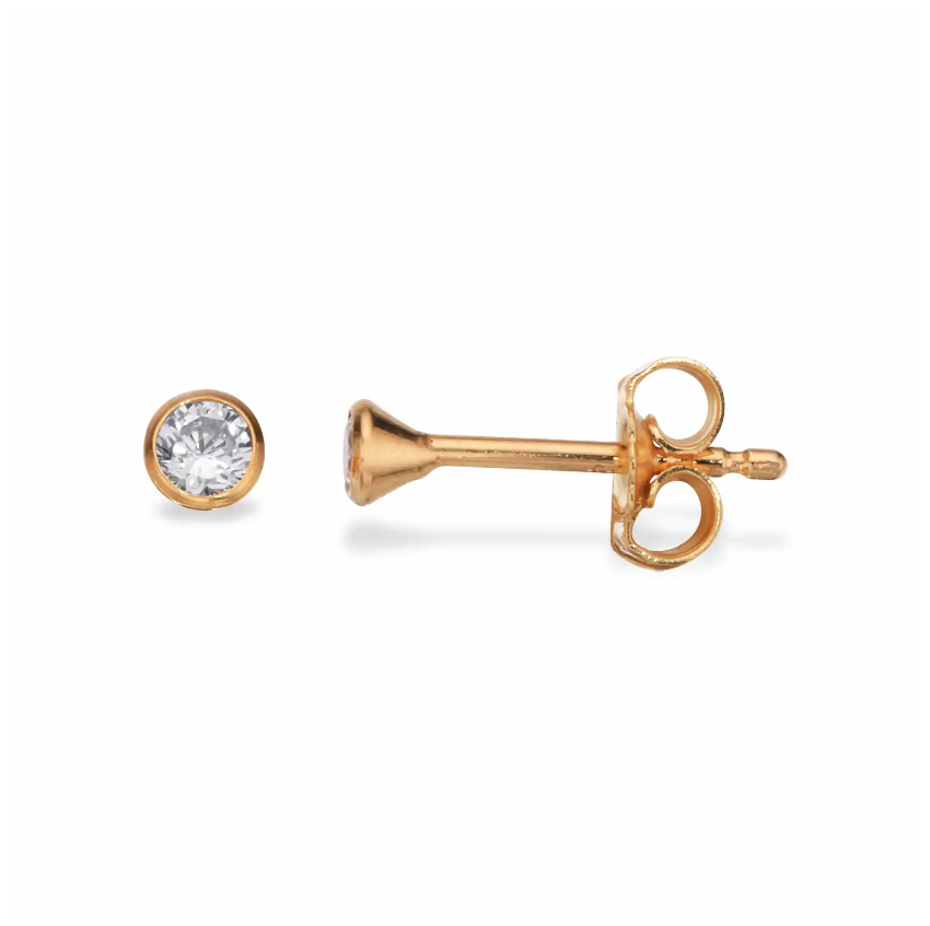 Scrouples - Ørepynt syn.zir. 3 mm. 8 kt. - Model: 112033