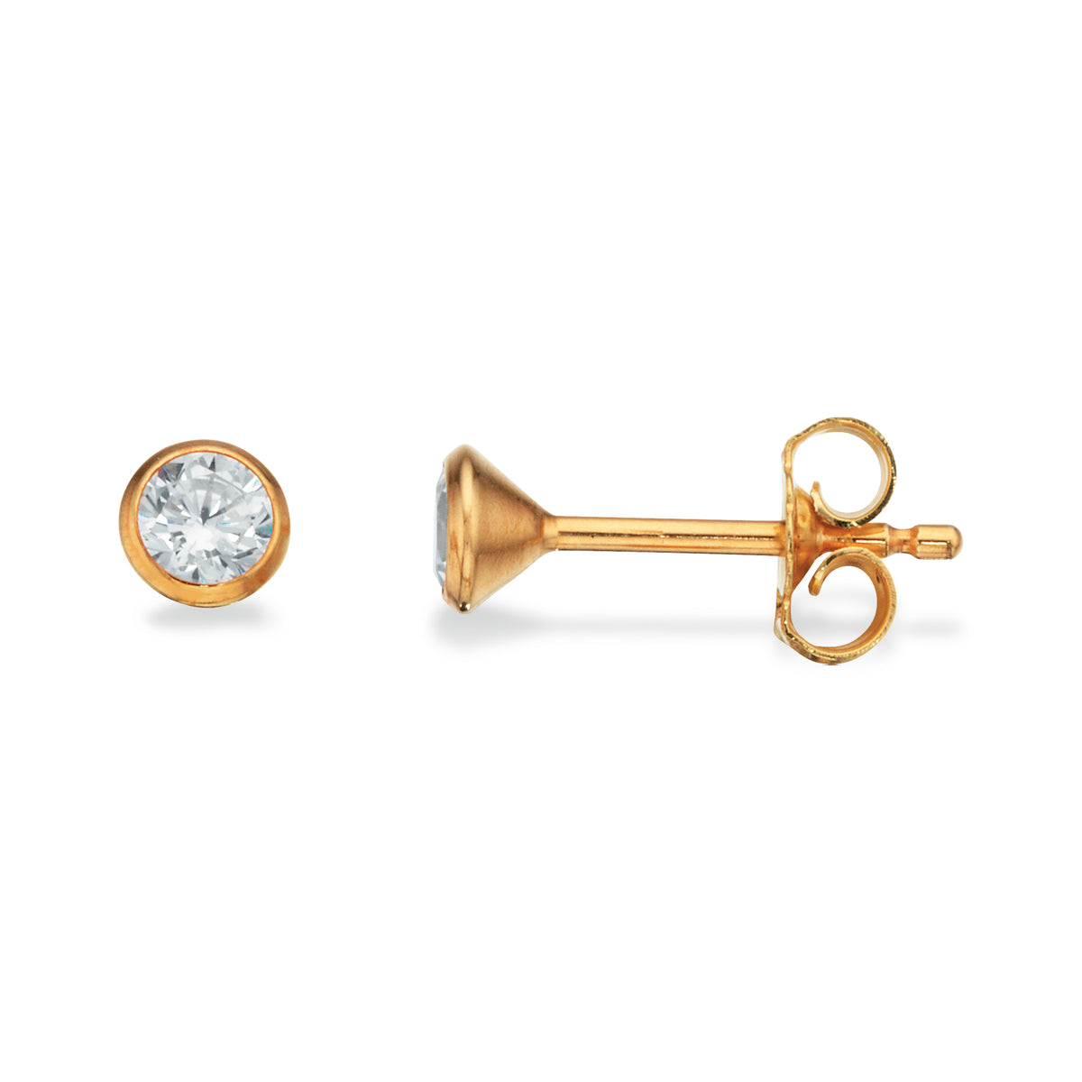 Scrouples - Ørepynt syn.zir. 3,5 mm. 8 kt. - Model: 112043
