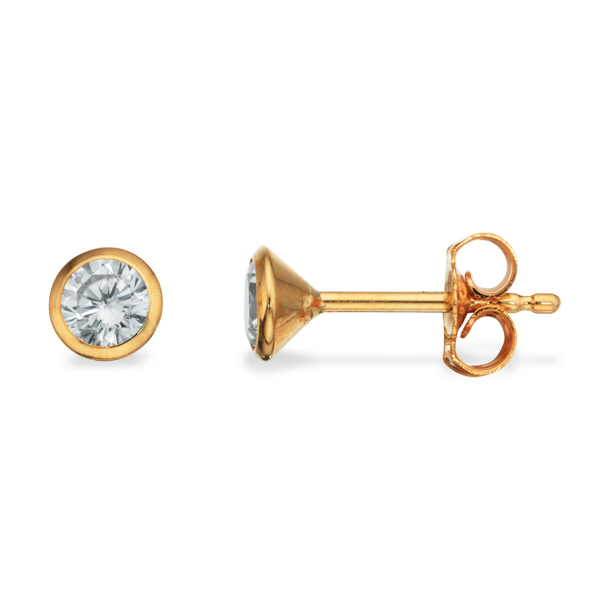 Scrouples - Ørepynt syn.zir. 4 mm. 8 kt. - Model: 112053