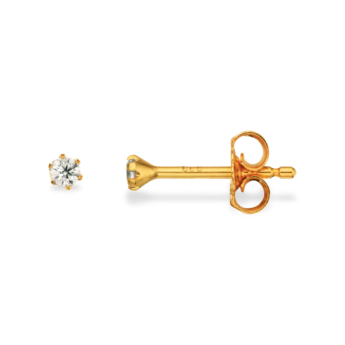 Scrouples - Ørepynt syn.zir. 2 mm. 8 kt. - Modelnr: 112063