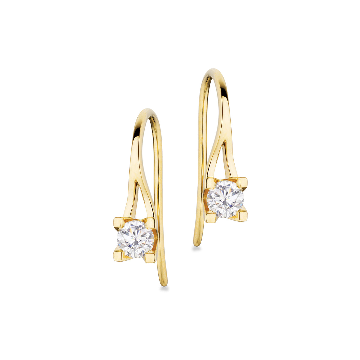Scrouples - Kleopatra diamant ørehænger med diamant 0,40 w/si, 14 kt. rødguld - Modelnr.: 1125,40
