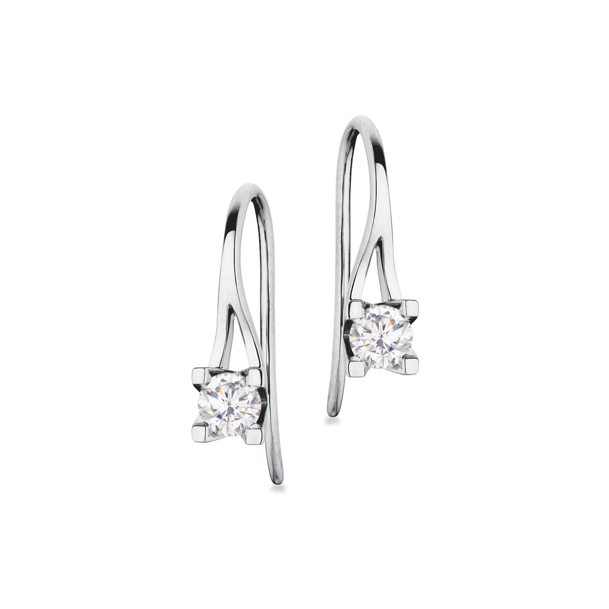 Scrouples - Kleopatra diamant ørehænger med diamant 0,40 w/si, 14 kt. hvidguld - Modelnr.: 1126,40