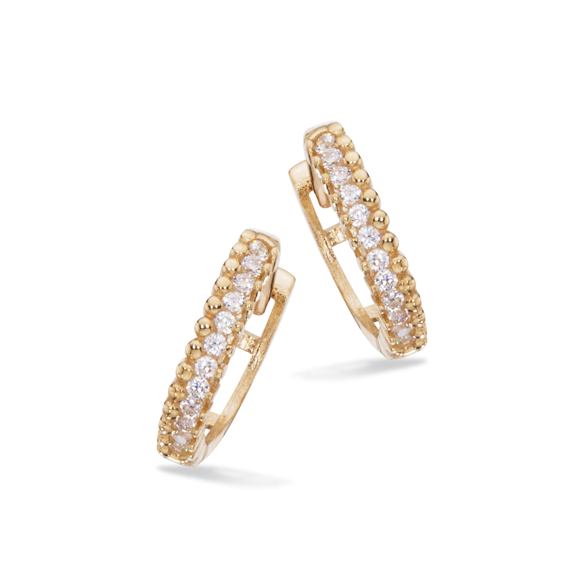 Scrouples - 8 kt. guld creoler 12 mm cubic zir. - Model: 115763