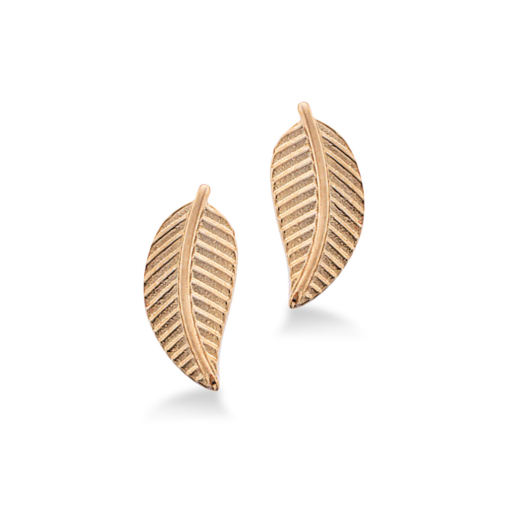 Scrouples - 8 kt ørestikkere med blad - Model: 118093