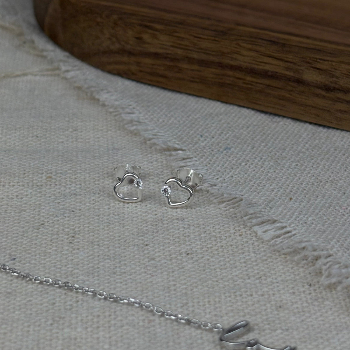 Aagaard Ørestikker Hjerte med Cubic Zirkonia Sterling Sølv