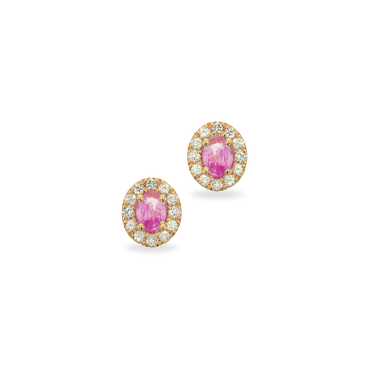 Scrouples - Ørestik 14 kt. roset, pink safir m. 0,10 w/si - Model nr.: 119945