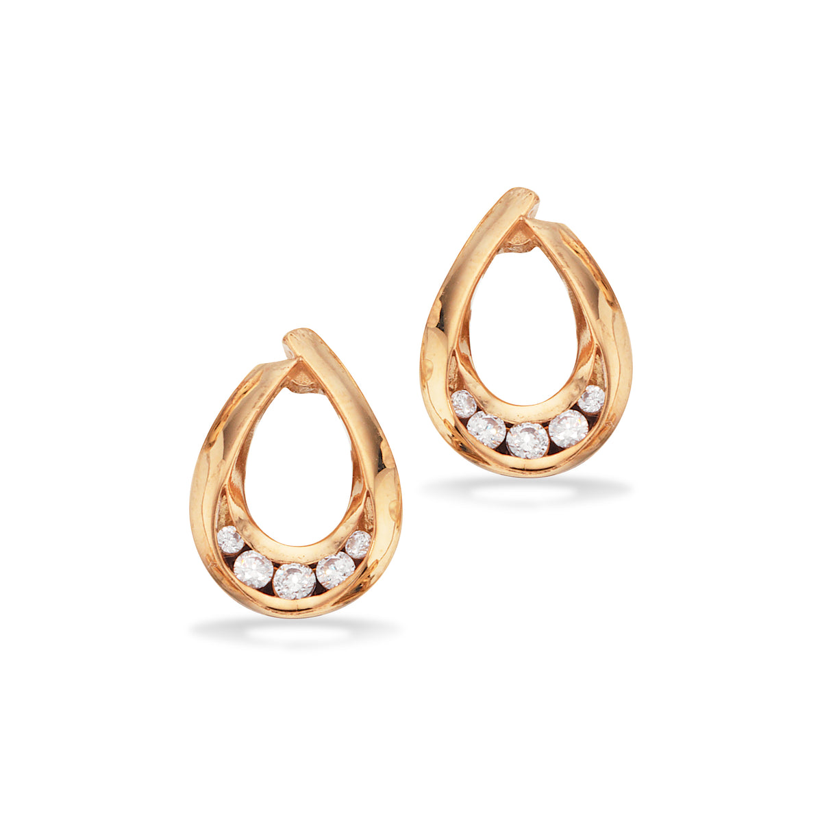 Scrouples - 8 kt. ørestikker med zirkoner - Model: 121223