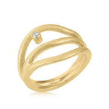 Blicher Fuglsang - Ring, forgyldt sølv med syntetisk zirkon - Model: 1214 39G