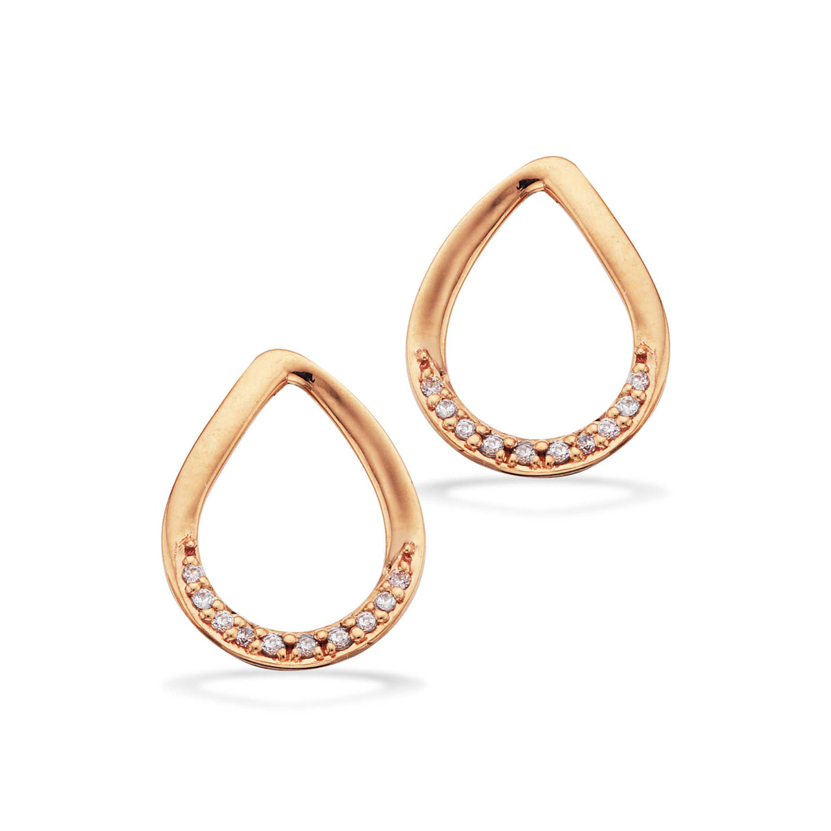 Scrouples - 8 kt. ørestikker med zirkoner - Model: 121603