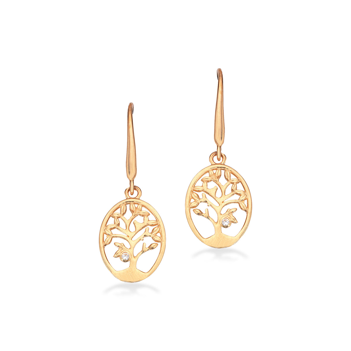 Scrouples - 8 kt guld livets træ ørebøjle - Model: 122433