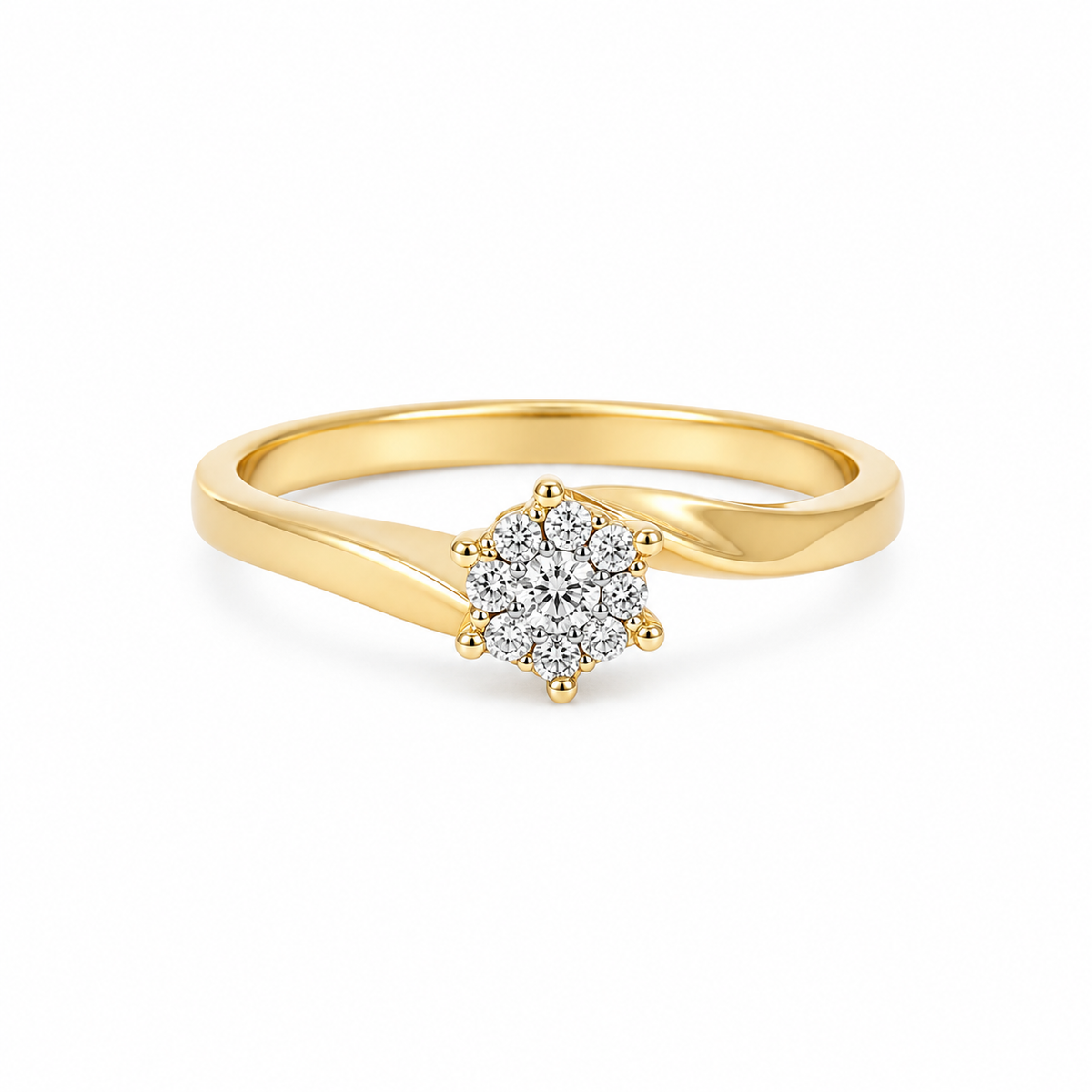 Amore Jewelry - Diamant ring i 14 kt. guld med i alt: 0,17ct diamant