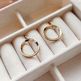 Scrouples - 8 kt. guld creoler 18 mm cubic zir. - Model: 124823