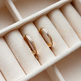 Scrouples - 8 kt. guld creoler 18 mm cubic zir. - Model: 124823