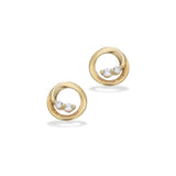 Scrouples - 8 kt guld ørestikker med syntetiske zirkoner - Model: 124963
