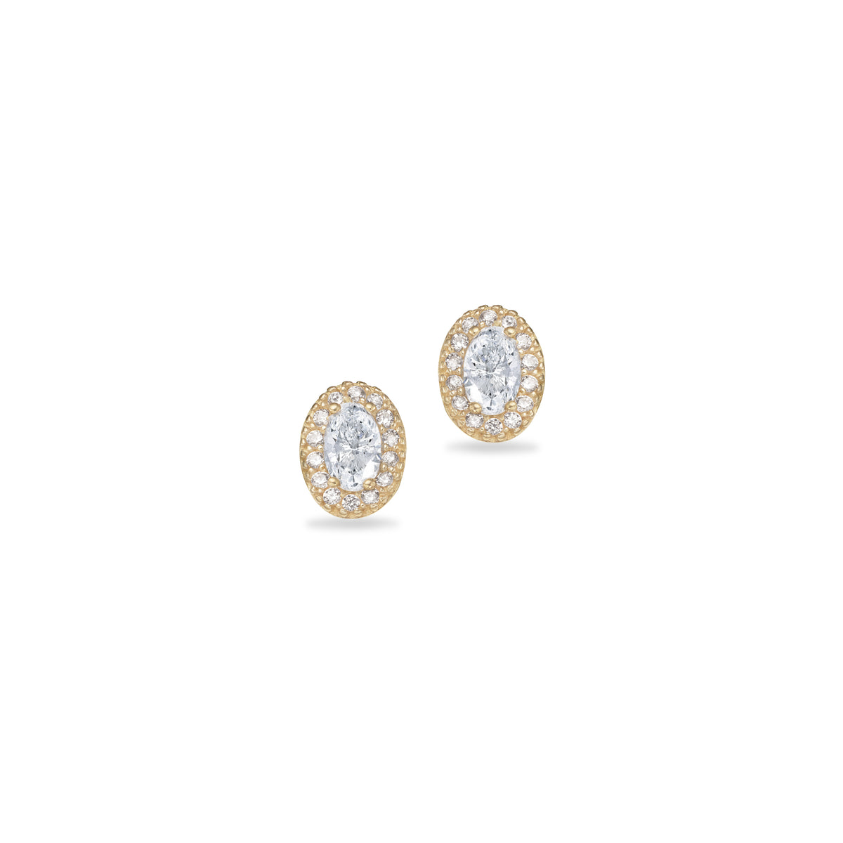 Scrouples - 8 kt guld ørestikker med syntetiske zirkoner - Model: 125483