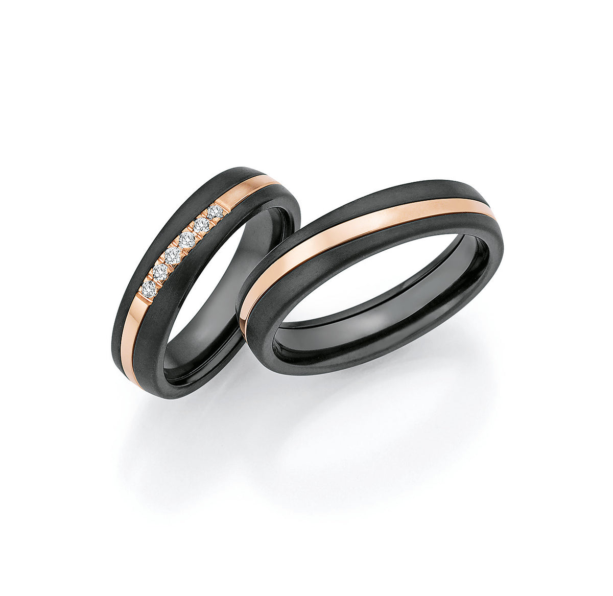 BN - SURFING COLORS forlovelsesringe med diamanter i damering - Model: 14/20010-14/20020 1454