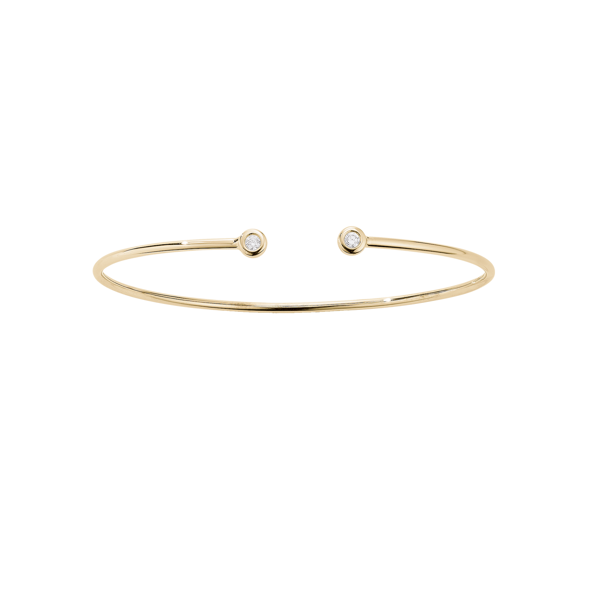 Aagaard Armring 14 Karat Guld Med 2x0,05 ct W/SI Diamanter