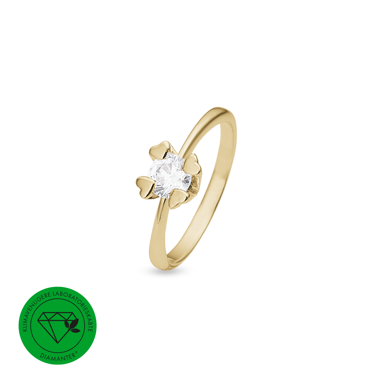 Mary ring 14 kt guld med 1,00 ct labgrown diamant W/VS - Model: 146477100