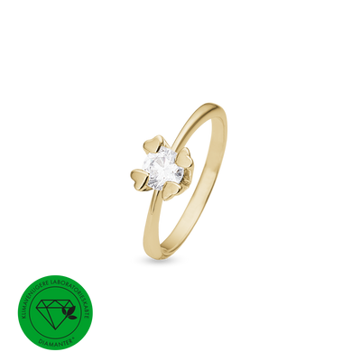 Mary ring 14 kt guld med 1,00 ct labgrown diamant W/VS - Model: 146477100