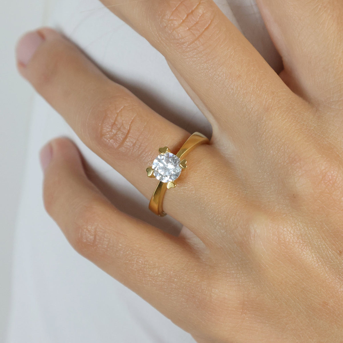 Mary ring 14 kt guld med 1,00 ct labgrown diamant W/VS - Model: 146477100