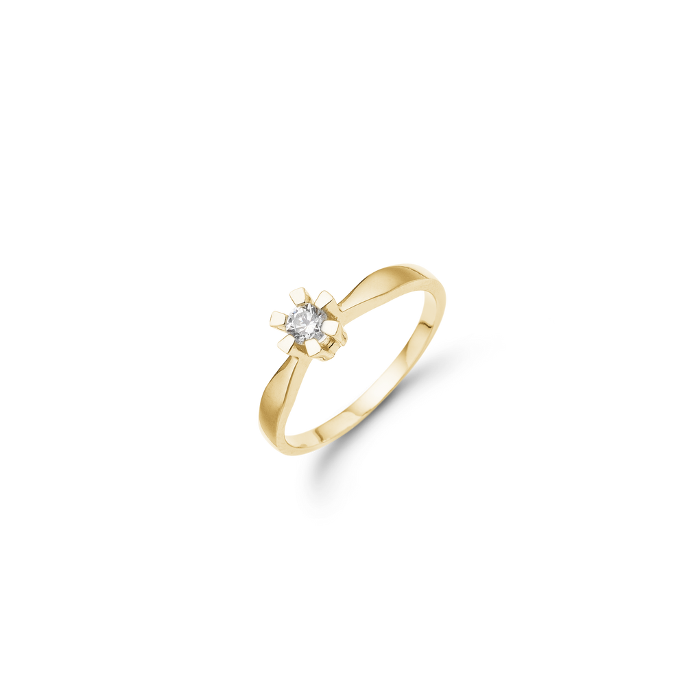 Aagaard - ETERNITY 14KT guldring med diamant 0,15 ct W/SI 6/Grab