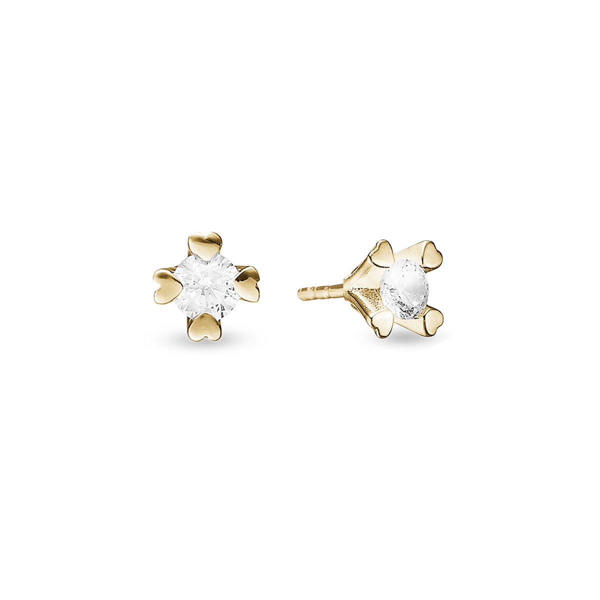 Mary ørestikker 14 kt guld med 2x1,00 ct labgrown diamant W/VS - Model: 149477100